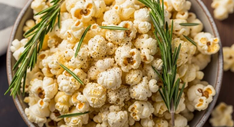 5-Minute Parmesan Rosemary Popcorn