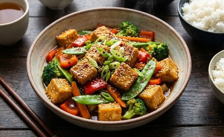 Crispy Sesame Tofu Stir-Fry