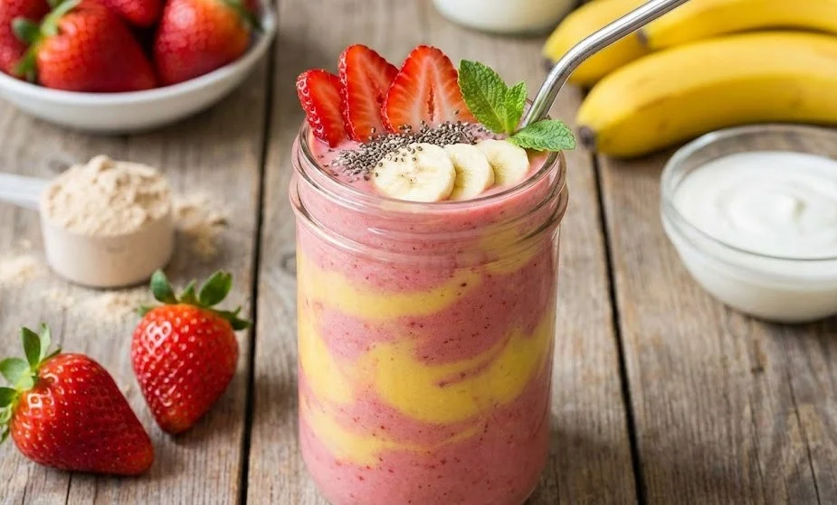 Strawberry Banana Power Smoothie