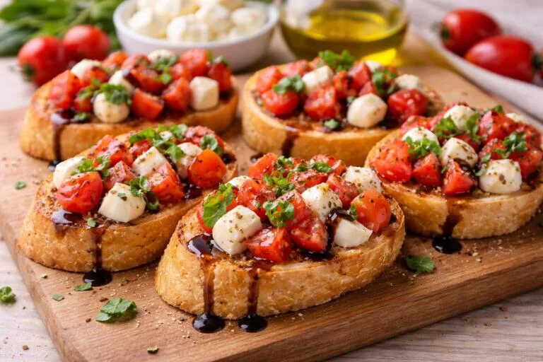 5-Minute Caprese Bruschetta Appetizer