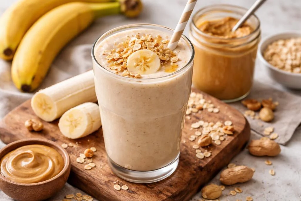 5-Minute Creamy Peanut Butter Banana Smoothie
