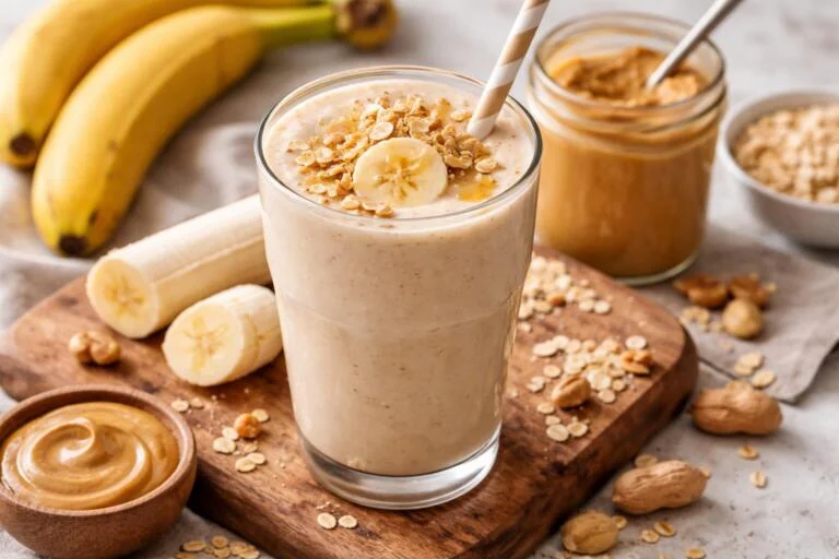 5-Minute Creamy Peanut Butter Banana Smoothie