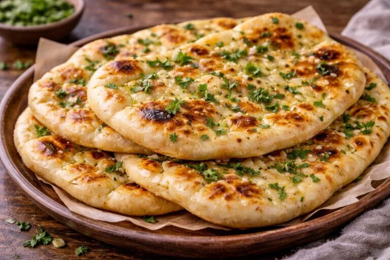 Garlic Butter Naan (15 Minutes)