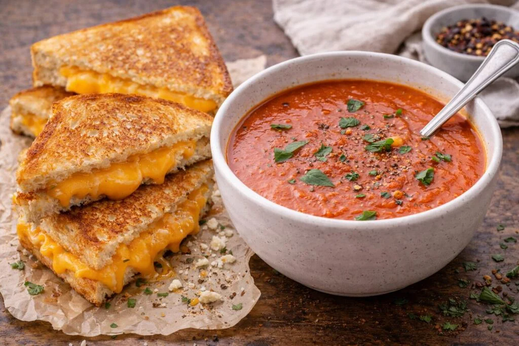 Grilled Cheese and Tomato Soup (20 Minutes)
