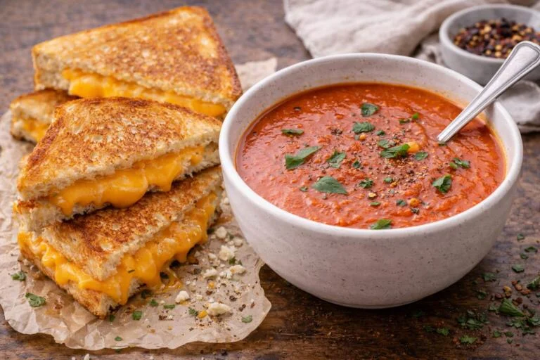 Grilled Cheese and Tomato Soup (20 Minutes)