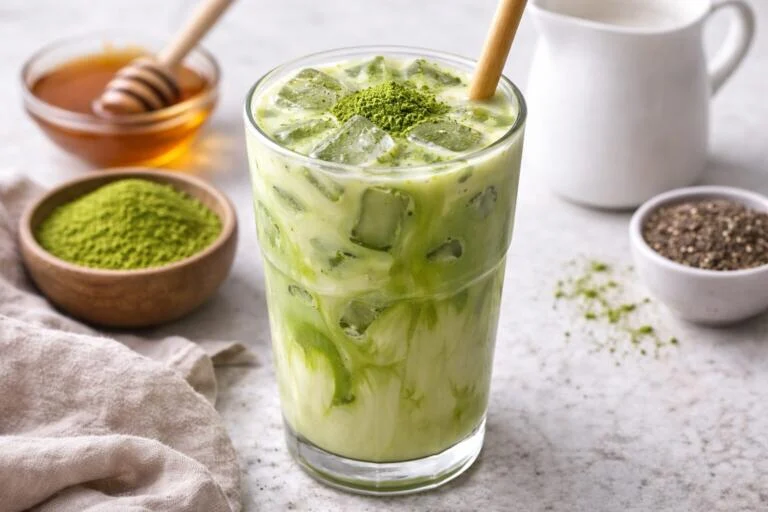 5-Minute Iced Matcha Latte