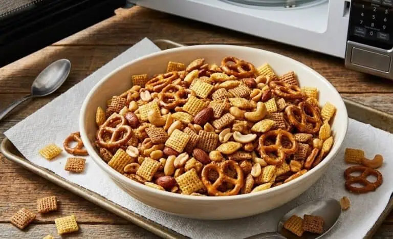 5-Minute Microwave Crispy Snack Mix