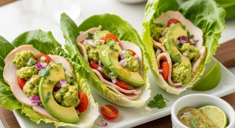 5-Minute Turkey Avocado Lettuce Wraps Recipe