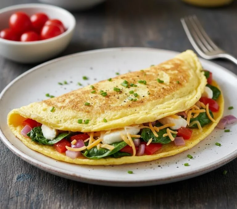 5-Minute Veggie Cheese Omelette
