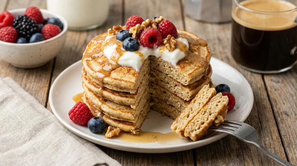 Fluffy High-Protein Oat Pancakes