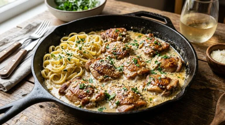Creamy Garlic Butter Chicken (One Pan) (20 Minutes)