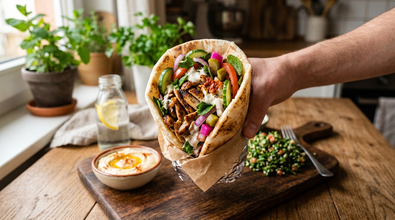 5-Minute Homemade Shawarma Wrap