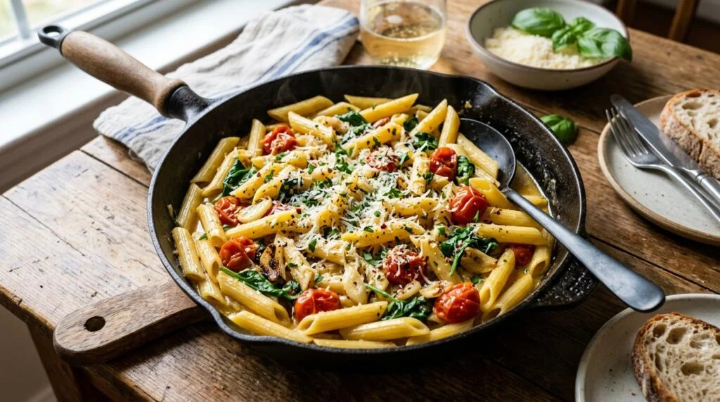 5-Minute One-Pan Garlic Butter Pasta