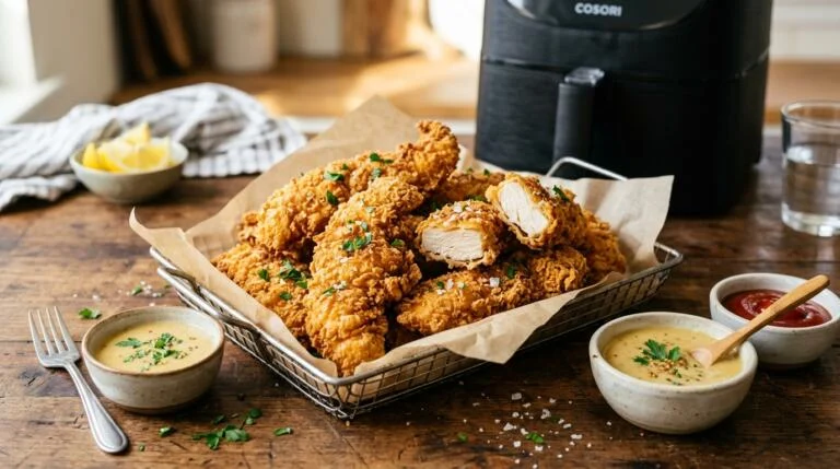 Crispy Air Fryer Chicken Tenders — No Oil (20 Minutes)