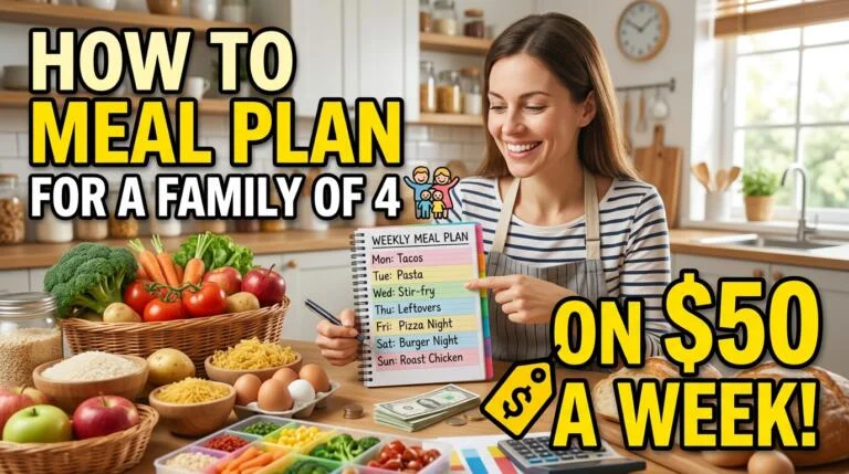 How to Meal Plan for a Family of 4 on $50 a Week