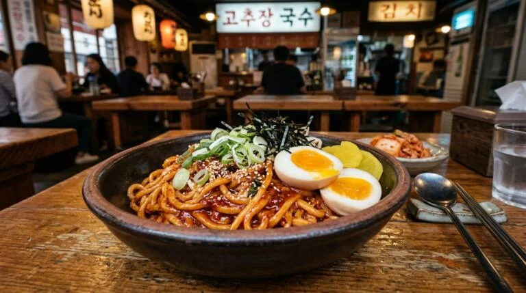 Spicy Korean Gochujang Noodles Recipe