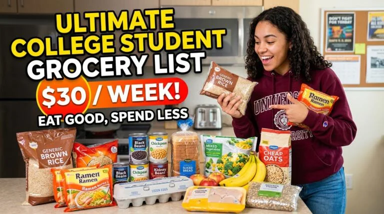The Ultimate College Student Grocery List ($30/Week)