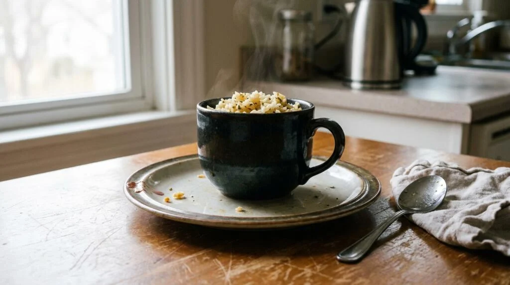 Garlic Butter Rice in a Mug