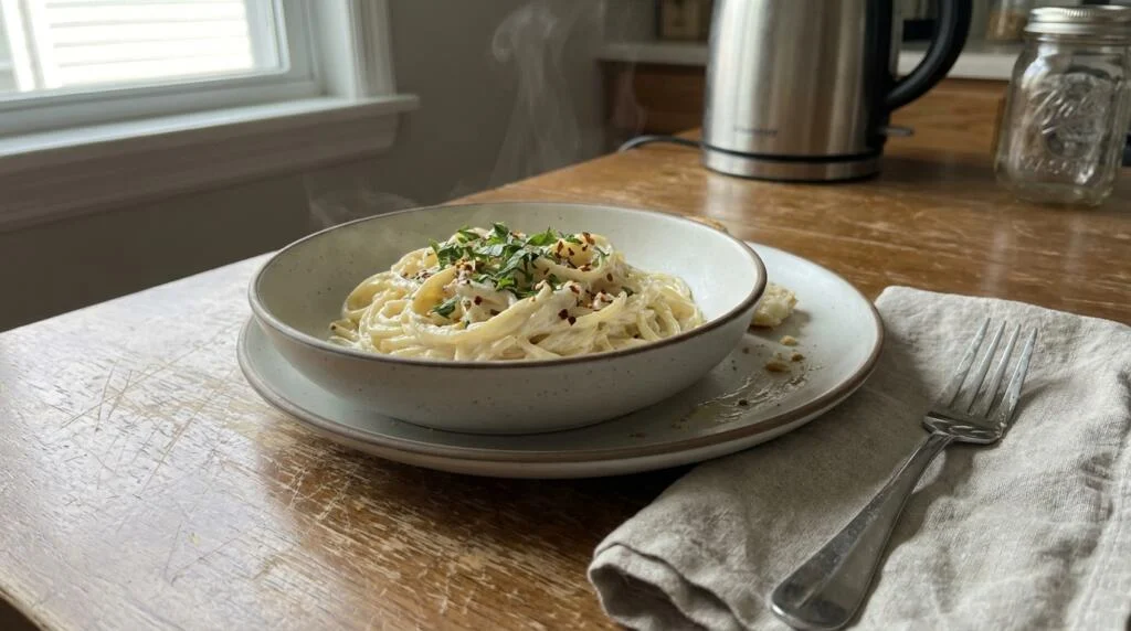 Lemon Garlic Yogurt Pasta