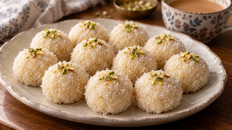 Microwave Coconut Ladoo (Diwali Sweet in 10 Minutes)