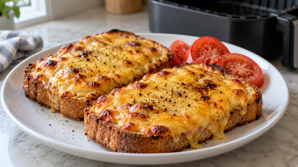 Air Fryer Cheese on Toast (8 Minutes)