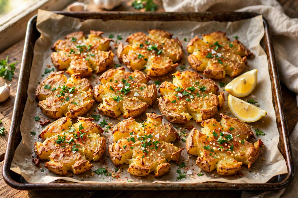 Garlic Paprika Smashed Potatoes (30 Minutes)
