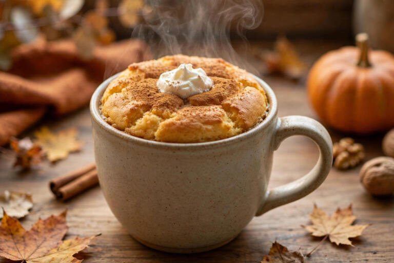 Pumpkin Chai Mug Cake (5 Minutes)